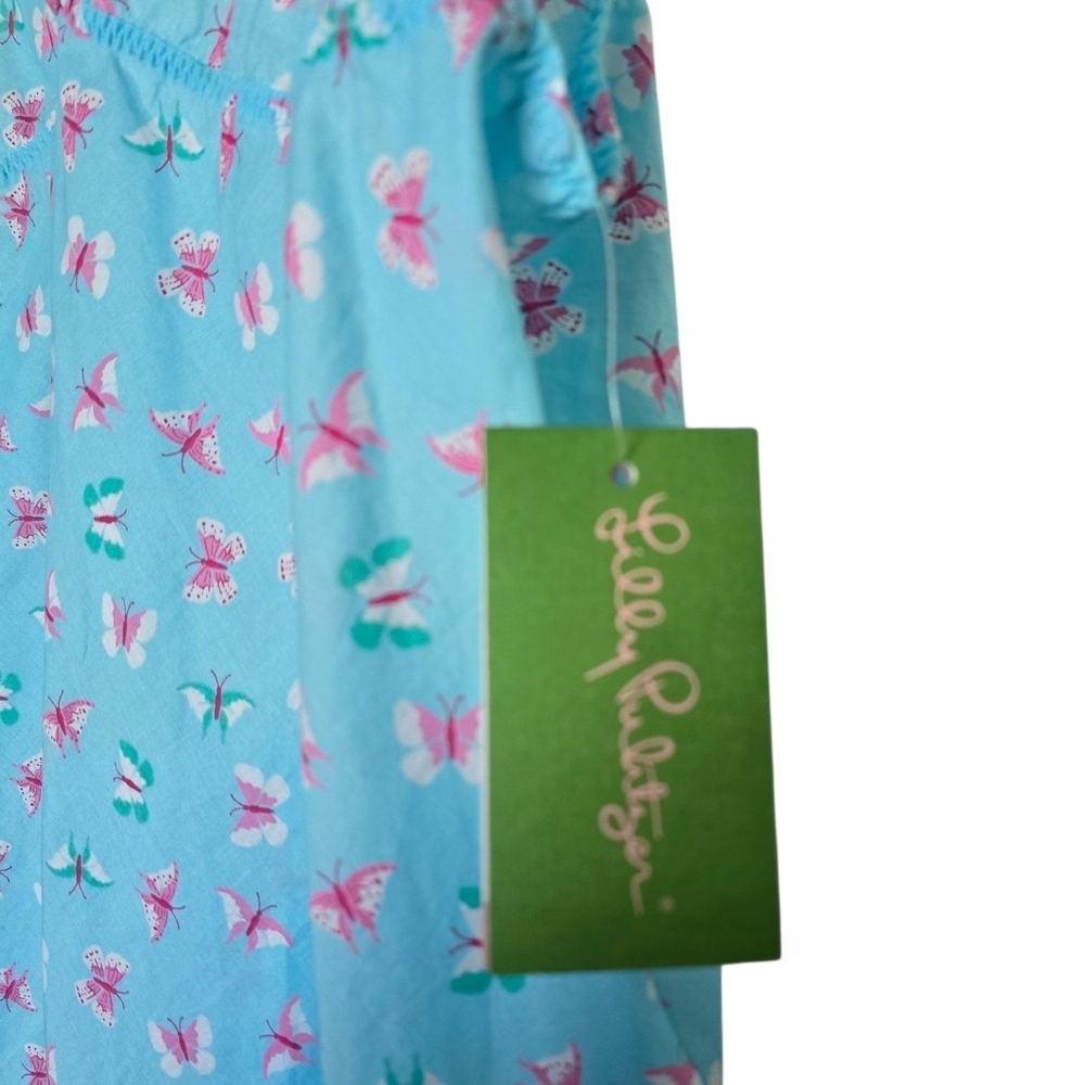 Lilly Pulitzer Light Blue Floral Chemise Nightgown - Picture 2 of 3